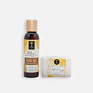 Island Essence - Kukui Nut Duo - Oil & Soap, 9.5oz - Natural Vegan Body Care From Hawaii