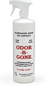 Odor-B-Gone Cat Urine & Pet Odor Remover Spray - All Natural 100% Safe for Pets and Kids - Odor-Free - No Dyes or Perfumes - 32 oz Bottle or Gallon Refill