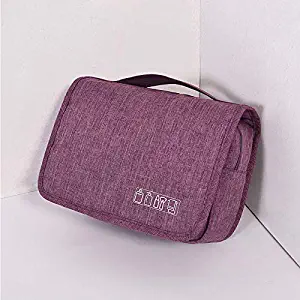 Personal Travel Toiletry Kit Organizer with Hanging Hook, Portable Men and Women Makeup Bag for Cosmetic Shaving Accessories Stuff, Large Capacity, Leak Proof, Magenta