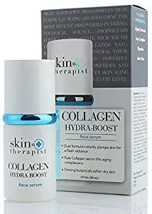 Skin Therapist 55+ Collagen Face Serum for Wrinkles, Uneven skin tone, Fine Lines. Anti-aging serum with Collagen, Aloe Vera, Glycerin. Paraben-free. 1oz (30 mL)
