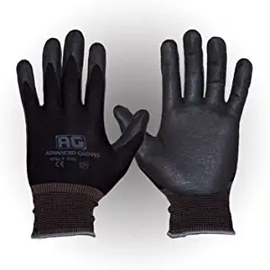AG NITEX P-200, Nitrile Foam Coated work Gloves,12 Pairs, Breath-ability, Touchscreen Technology (BK-XL) (XL)