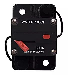 ANJOSHI 300 Amp Waterproof Circuit Breaker 30A-300A with Manual Reset Inline Fuse Holder for Amps Protection Marine Trolling Motors Boat ATV Manual Power Home Solar System Replace Fuses 12V-36VDC