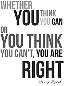 Whether You Think You Can Or Think You Can Not You are Right Typography Print - Motivational Poster - Inspirational Office Art 11x17