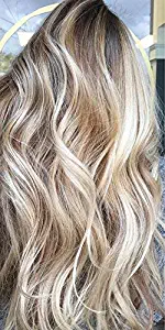 【Get a Random One】Moresoo 24 inch Keratin Tipped Human Hair Extensions Dip-dye Balayage Color #2 to Platinum Blonde(#60) Highlighted with #27 I Tip Fusion Hair Extensions 50strands/pack 1g/s