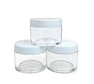 12PCS 30ml 30g /1oz Empty Refillable Clear Plastic Bottle Makeup Cosmetic Container Pot Jars Vial Storage With White Screw Lid For Cream Lotion Lip Balm Nail Powder Eye Shadow Sample