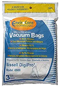 TVP Replacement for Bissell Digipro Canister Vacuum Cleaner Paper Bags 3pk # 841