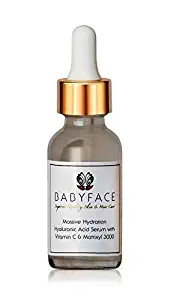 Babyface Massive Hydration Hyaluronic Acid Serum with Vitamin C & Matrixyl 3000 - Dropper 1.2 oz