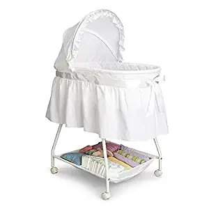 Delta Children's Products Sweet Beginnings Bassinet, White (White)