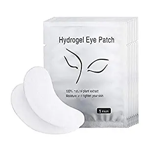 RZJZGZ 50 Pairs Under Eye Gel Pads Eyelash Extension Pads Lint Free DIY False Eyelash Lash Extension Makeup Eye Gel Patches (50, Pink)