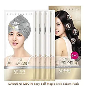 Doori Daeng Gi Meo Ri Easy Self Magic Trick Steam Pack (1set = 5Pack), Damaged Hair Care, Healthy and Beautiful hair, Korea's No. 1 Hair and Scalp Care Brand