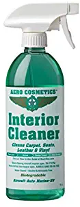 Interior Cleaner, Carpet Cleaner, Seat Cleaner, Fabric Cleaner, Cleans Carpets, Seats, Leather, Upholstery and Vinyl, Aircraft Quality for your Car Boat RV Meets Boeing and Airbus Specs 16oz