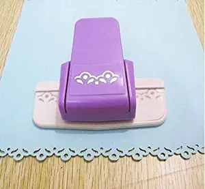 Fascola 1 pcs New Fancy Border Punch S Flower Design Embossing Punch Scrapbooking Handmade Edge Device DIY Paper Cutter Handmade Craft Gift (Style 1)