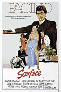 Scarface Movie Poster (27 x 40 Inches - 69cm x 102cm) (1983) Style J -(Al Pacino)(Steven Bauer)(Michelle Pfeiffer)(Robert Loggia)(F. Murray Abraham)(Mary Elizabeth Mastrantonio)