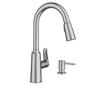 Moen Inc 87028SRS Edwyn Spot Resist Sta Inless 1Handle Deck Mount Pulldown Kitchen Faucet