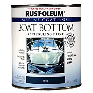 Rust-Oleum 207013 Marine Flat Boat Bottom Antifouling Paint, Quart, Blue