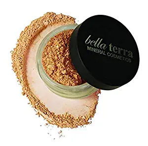 Bella Terra Mineral Powder Foundation | Long-Lasting All-Day Wear | Buildable Sheer to Full Coverage – Matte | Sensitive Skin Approved | Natural SPF 15 (Latte) 9 grams