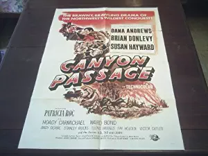 Original Movie Poster Canyon Passage Dana Andres Susan Hayward Brian Donlevy Jacques Tourneur 1946