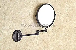 Allegro Huyer Wall Mount Makeup Mirror 8x5'' Portable Stainless Steel Bathroom Makeup Shaving Mirror 3X Magnifying Wall Mounted Comestic Mirror