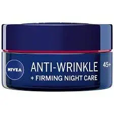 Nivea Anti-wrinkle + firming night care face cream 45+ with macadamia nut oil, shea butter and panthenol 50ml / 1.69 oz