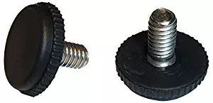 Stainless Steel -Screw in Feet Glide Leveler for Patio Furniture | Black | Quantity of 16 (5/16"-18 Thread)