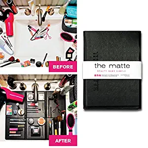 The Matte Make Up Organizer Space Saver turns Bathroom Sink into a Beauty Counter in an Instant-Essential for anyone who has limited bathroom space and is a must have for travel (Standard, Black)