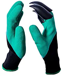 HXHANG Garden Gloves with Claws, Safe Gardening Tool,Safe for Rose Pruning ，Best Gardening Tool ，Best Gift for Gardeners， Perfect for， Digging Weeding (1 Pairs)