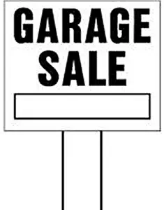 Hy-Ko Products LGS-2 Garage Sale Corrugated Plastic Sign w/ H Bracket 19