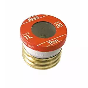 Bussmann TL-20PK4 20 Amp Time Delay, Loaded Link Edison Base Plug Fuse, 125V UL Listed, 4-Pack