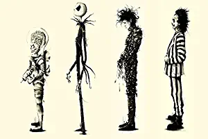 Tomorrow sunny Tim Burton Movie Beetlejuice Edward Scissorhands Movie Poster Fabric Silk Poster Print Great Pictures Art Silk Poster 24x36inch