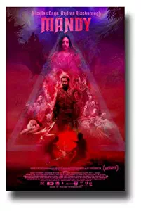 Mandy Poster Movie Promo 11 x 17 inches Nicolas Cage Andrea Riseborough Main Red Pink