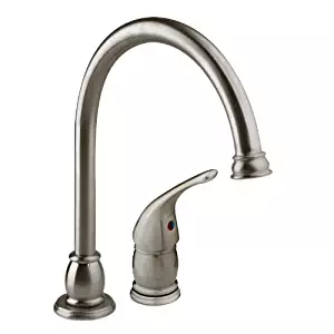 Dura Faucet RV Kitchen Faucet with High-Arc Gooseneck Styling for 5th Wheels, Trailers, Campers and Motorhomes - Features Easy Installation (Brushed Satin Nickel)