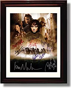 Framed Cast of The Lord of The Rings Autograph Replica Print - Lord of The Rings