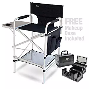 EARTH PRO MAKEUP ARTIST CHAIR / CASE COMBO (FREE Makeup Case: $30.00 Value) & SIDE TABLE