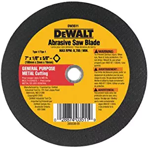 DEWALT DW3511 7-Inch X 1/8-Inch Metal Abrasive Blade