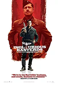 Inglourious Basterds Aldo Raine Brad Pitt English Version - (24" X 36") Movie Poster - A Certified PosterOffice Print with Holographic Sequential Numbering for Authenticity