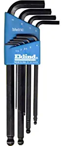 EKLIND 13609 Ball-Hex-L Key allen wrench - 9pc set Metric MM sizes 1.5-10 Long series