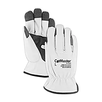 Magid Glove & Safety 1255KGS-L CutMaster Lined Leather Driver Glove with Keprotec Grip Strips Cut Level 4, 4XL