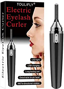 Heated Eyelash Curler, Electric Eyelash Curler, Curled Eyelashes Painless Curved Beauty Make Up Tool, Quick Heating Long Lasting USB Rechargeable Natural