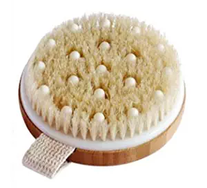 C.S.M. Body Brush for Wet or Dry Brushing - Gentle Exfoliating for Softer, Glowing Skin - Get Rid of Your Cellulite and Dry Skin, Improve Your Circulation - Gentle Massage Nodes