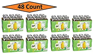 48 Count 68100BALL Wide Mouth Half Gallon 64 Oz Jars with Lids and Bands Set of 6 (Pack of 8) Brand New and Fast Shipping, 64OZ, Clear