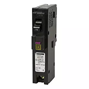 Square D by Schneider Electric HOM115PDFC Homeline Plug-On Neutral 15 Amp Single-Pole Dual Function (CAFCI and GFCI) Circuit Breaker,