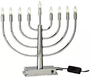 Rite -Lite Judaica Energy-Saving Super Brite LED Low Voltage Steel Menorah