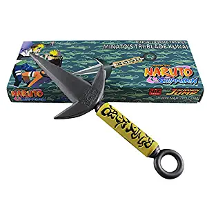 Viz Media Naruto Shippuden-Foam Ninja Minato's Tri Blade Kunai-Official Licensed