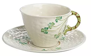 Belleek Shamrock Cup and Saucer Set