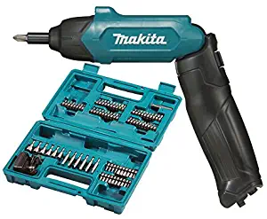 Makita DF001DW 3.6V Lithium-Ion 1/4" Hex Screwdriver Kit, Teal, 3.6V