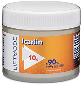 LiftMode Icariin Powder Supplement - Horny Goat Weed Extract Supplement Supports Energy, Libido & Stamina, Epimedium | Vegetarian, Vegan, Non-GMO, Gluten Free - 10 Grams (200 Servings)