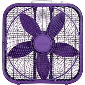 Lasko Cool Colors 20" Box Fan Durable Metal Frame Purple