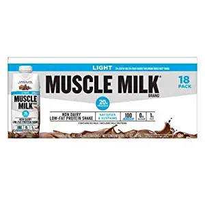 Muscle Milk Light Ready-to-Drink Shake, Chocolate, 11-Ounce Cartons (Pack of 18)