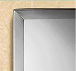 Bobrick B16582436 B-1658 Series Tempered Glass Channel Frame Mirror, 24 in x 36 in, Each