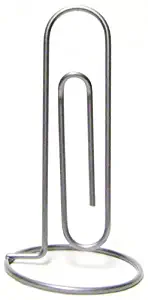 Home-X - Jumbo Desk Paper Clip Memo Holder & Organizer, Perfect Office Accessory to Hold, Organize and Access Bills, Letters, Reminders and Notes, Silver